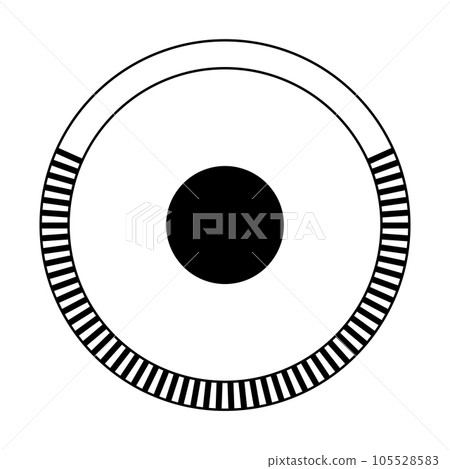 Sun symbol formed by a circle, surrounded by a ring with rays. Appears to be unfinished, like a transformation, that is not completed. Modeled after a crop circle pattern found at Wexcombe, Wiltshire. Sun symbol formed by a circle, surrounded by a ring with rays. Appears to be unfinished, like a transformation, that is not completed. Modeled after a crop circle pattern found at Wexcombe, Wiltshire. 105528583