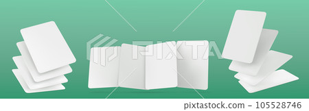 Playing cards mockup - realistic vector set. 105528746