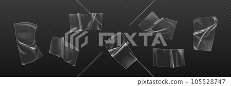 Realistic set of adhesive plastic tape 105528747