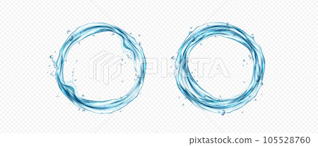 Realistic set of water circles Realistic set of water circles 105528760