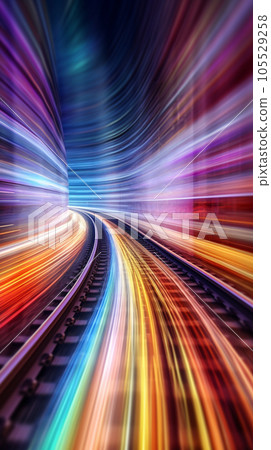 Abstract background illustration of a train with a sense of speed Generative AI Abstract background illustration of a train with a sense of speed Generative AI 105529258