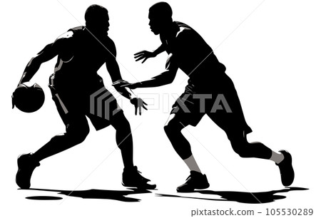 A Vector Silhouette Of a Basktball Player, Basketball player silhouette set, vector illustration,vector basketball players in silhouettes A Vector Silhouette Of a Basktball Player, Basketball player silhouette set, vector illustration,vector basketball players in silhouettes 105530289