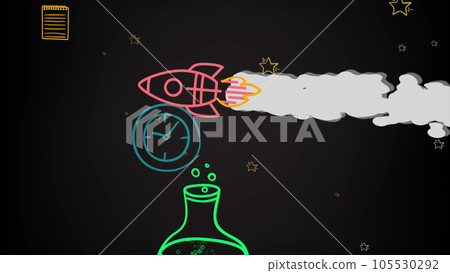 Back to School digital animation with colorful sketch text with science and educational elements. Video motion graphic 2d animation footage. Back to School digital animation with colorful sketch text with science and educational elements. Video motion graphic 2d animation footage. 105530292