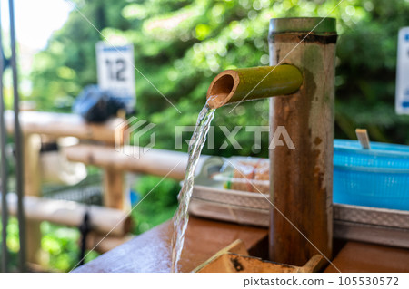 Bamboo tap for nagashi somen Bamboo tap for nagashi somen 105530572