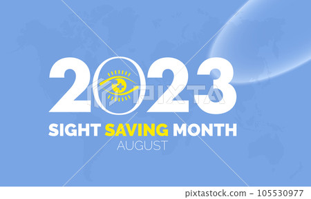 2023 Concept Sight Saving month vector design illustration. Medical prevention concept for eyesight, vision, glaucoma or medical emergency 2023 Concept Sight Saving month vector design illustration. Medical prevention concept for eyesight, vision, glaucoma or medical emergency 105530977
