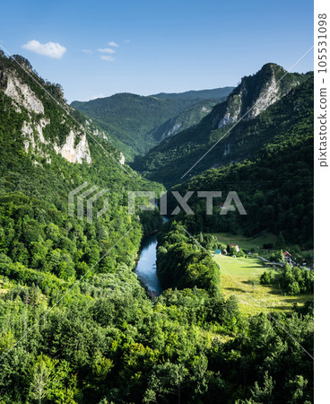River in mountains of Montenegro 105531098
