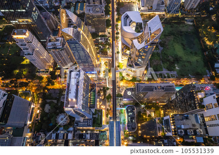 Aerial view of central embassy in Ploenchit district, Bangkok, Thailand Aerial view of central embassy in Ploenchit district, Bangkok, Thailand 105531339