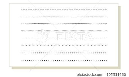Illustration material: treatment of line materials Simple and cute handwritten ruled lines simple hand 105531660