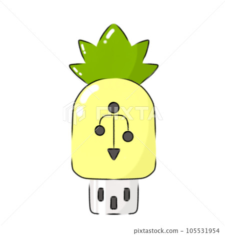 Pendrive with pineapple pattern Pendrive with pineapple pattern 105531954