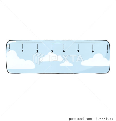 Sky pattern ruler hand drawn 105531955