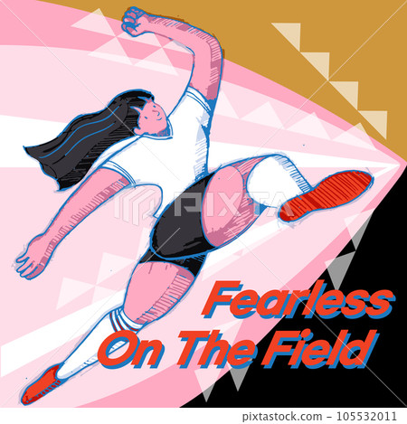 Empowering Vector Illustration Women World Cup. Fearless on the field Empowering Vector Illustration Women World Cup. Fearless on the field 105532011