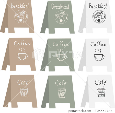 Set of minimal cafe signs Set of minimal cafe signs 105532782