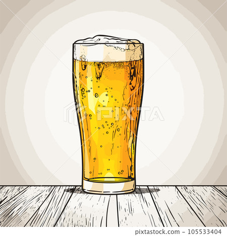 Beer hand-drawn comic illustration. Beer. Vector doodle style cartoon illustration Beer hand-drawn comic illustration. Beer. Vector doodle style cartoon illustration 105533404
