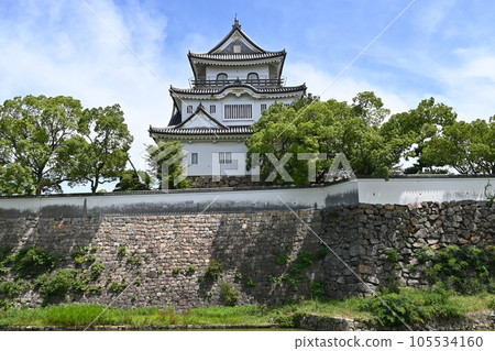 Kishiwada Castle's castle tower and stone walls Kishiwada Castle's castle tower and stone walls 105534160