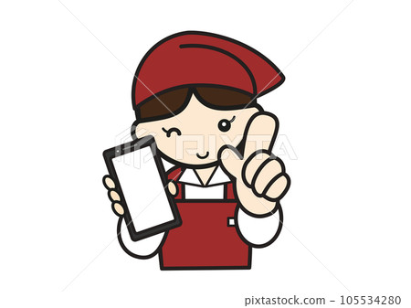 有智能手機的女性職員 105534280