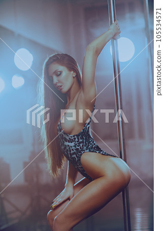 Pole dancer portrait 105534571