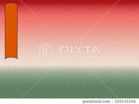 Ukiyo-e background illustration material. Japanese style Japanese painting gradation. vermilion and mountain indigo printing 105535548