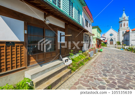 Hokkaido, Hakodate, the townscape of Motomachi 105535639