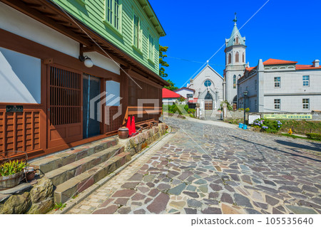 Hokkaido, Hakodate, the townscape of Motomachi 105535640