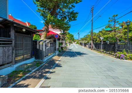 Hokkaido, Hakodate, the townscape of Motomachi 105535666