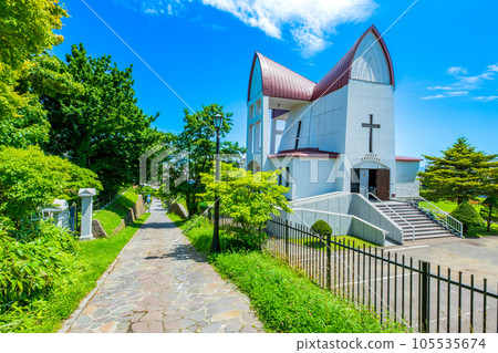 Hokkaido, Hakodate, the townscape of Motomachi Hokkaido, Hakodate, the townscape of Motomachi 105535674