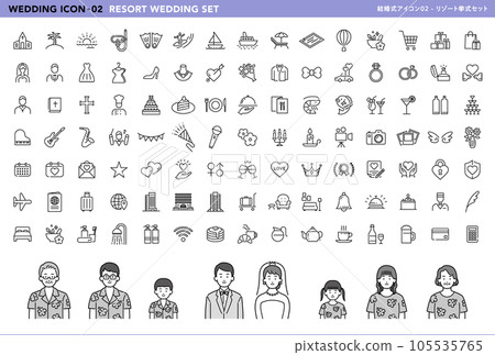 Wedding icon 02_resort wedding set 105535765