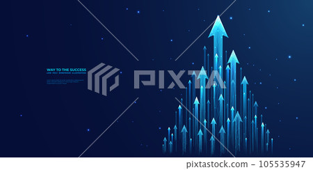 Digital development progress concept. Boosting sign 105535947