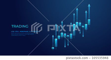 Boosting of investment in technology blue background. 105535948