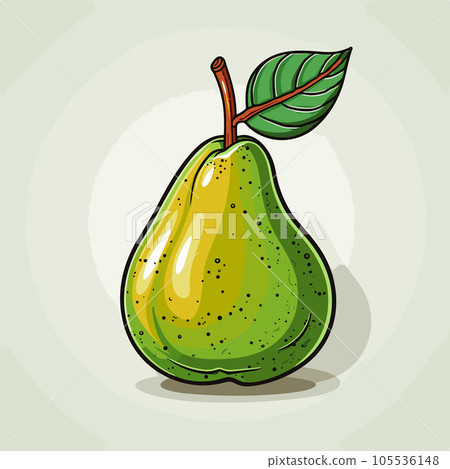 Pear. Pear hand-drawn comic illustration. Vector doodle style cartoon illustration 105536148