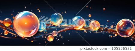 Iridescent liquid melted glass wallpaper. Soap holographic bubble background. 3d abstract dark luxury fluorescent background Iridescent liquid melted glass wallpaper. Soap holographic bubble background. 3d abstract dark luxury fluorescent background 105536581
