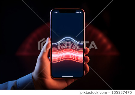 line graphics gradient light phone signal technology Generative AI 105537470
