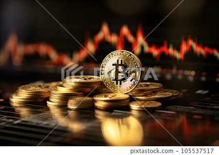 Stock chart bar, trading market, business trend, technical and dollar coin Generative AI Stock chart bar, trading market, business trend, technical and dollar coin Generative AI 105537517