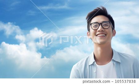 男人仰望藍天 105537838