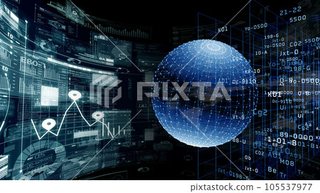 Background material with cyber spheres 105537977