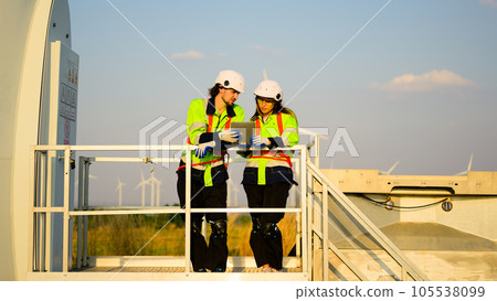 Engineer working with confident. Worker outdoor working. Mega project construction. Engineer working with confident. Worker outdoor working. Mega project construction. 105538099