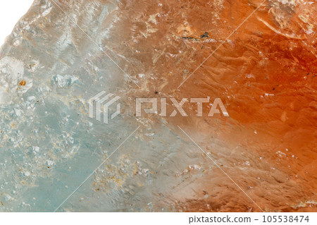 Macro mineral stone Topaz on a white background Macro mineral stone Topaz on a white background 105538474