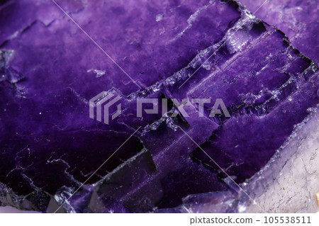 Macro mineral stone Fluorite on a white background 105538511