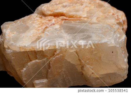 Macro mineral stone Moonstone a black background Macro mineral stone Moonstone a black background 105538541