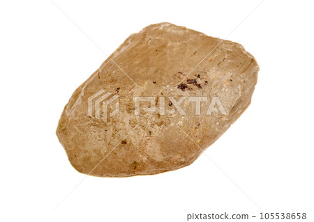 Macro mineral stone Topaz on a white background 105538658