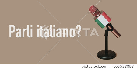 question do you speak italian, banner format 105538898