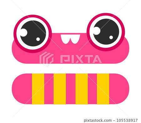 Funny Pink Equality Sign Mathematical Operation Symbol with Eye Vector Illustration 105538917