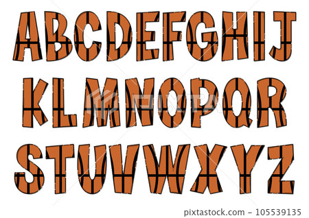 Handcrafted Sport Balls Letters. Color Creative Art Typographic Design 105539135