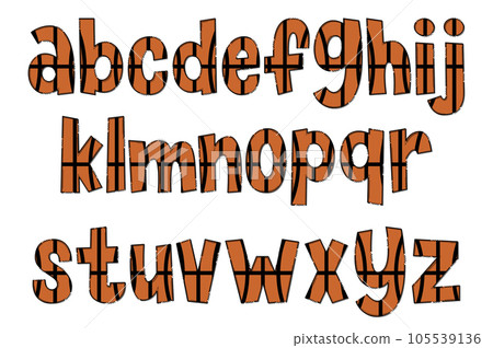 Handcrafted Sport Balls Letters. Color Creative Art Typographic Design 105539136