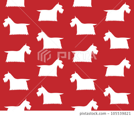 Vector seamless pattern of Scottish terrier dog 105539821