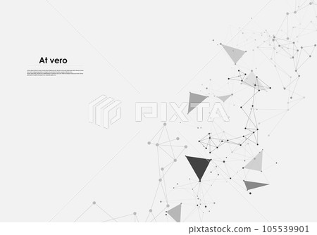 Vector molecular abstract template with connected dot and line. Chemistry atom element connection. Network organic concept Vector molecular abstract template with connected dot and line. Chemistry atom element connection. Network organic concept 105539901