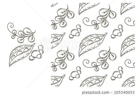 Coloring pattern for kitchen, restaurant or shop. Set in hand draw style Coloring pattern for kitchen, restaurant or shop. Set in hand draw style 105540055