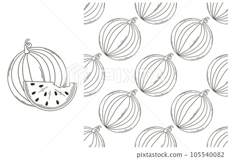 Coloring pattern for kitchen, restaurant or shop. Set in hand draw style 105540082