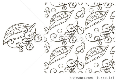 Coloring pattern for kitchen, restaurant or shop. Set in hand draw style 105540131
