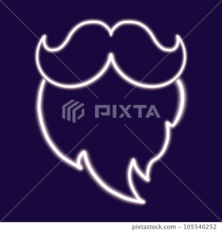 Christmas hat glowing desktop icon, red santa hat neon sticker, neon figure, glowing figure, neon geometrical figures  105540252