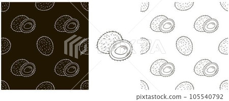 Monochrome Seamless pattern. Set in hand draw style. Can be used for fabric and etc Monochrome Seamless pattern. Set in hand draw style. Can be used for fabric and etc 105540792